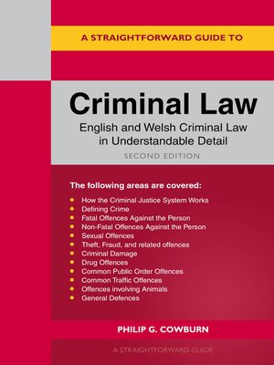 cover image of A Straightforward Guide to Criminal Law